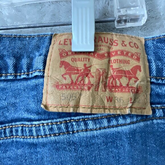 Levi's 505 Jeans Men's actual 34x30” Straight Leg Blank Red Tag - Picture 5 of 16